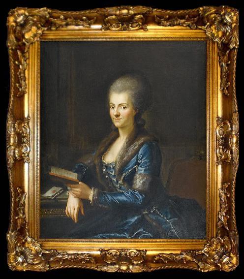 framed  Anton Graff Portrait of Elisabeth Sulzer, ta009-2